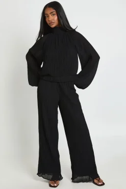 boohoo Blouse Plissée À Manches Chauve-souris<Femme Tops