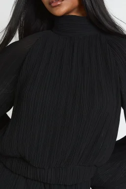 boohoo Blouse Plissée À Manches Chauve-souris<Femme Tops
