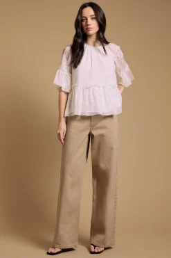 Oasis Blouse Péplum En Mousseline<Femme Tops