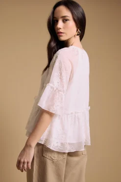 Oasis Blouse Péplum En Mousseline<Femme Tops
