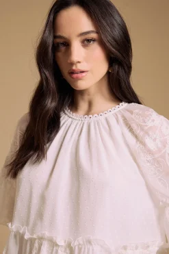 Oasis Blouse Péplum En Mousseline<Femme Tops