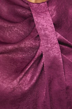 Blouse Satinée à Détail Barre