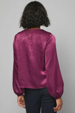 Blouse Satinée à Détail Barre