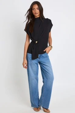 Blouse Tall Col Bénitier Avec Anneau Martelé Doré