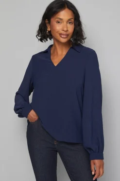 Wallis Blouse Tissée à Col<Femme Tops D’Automne|Tops