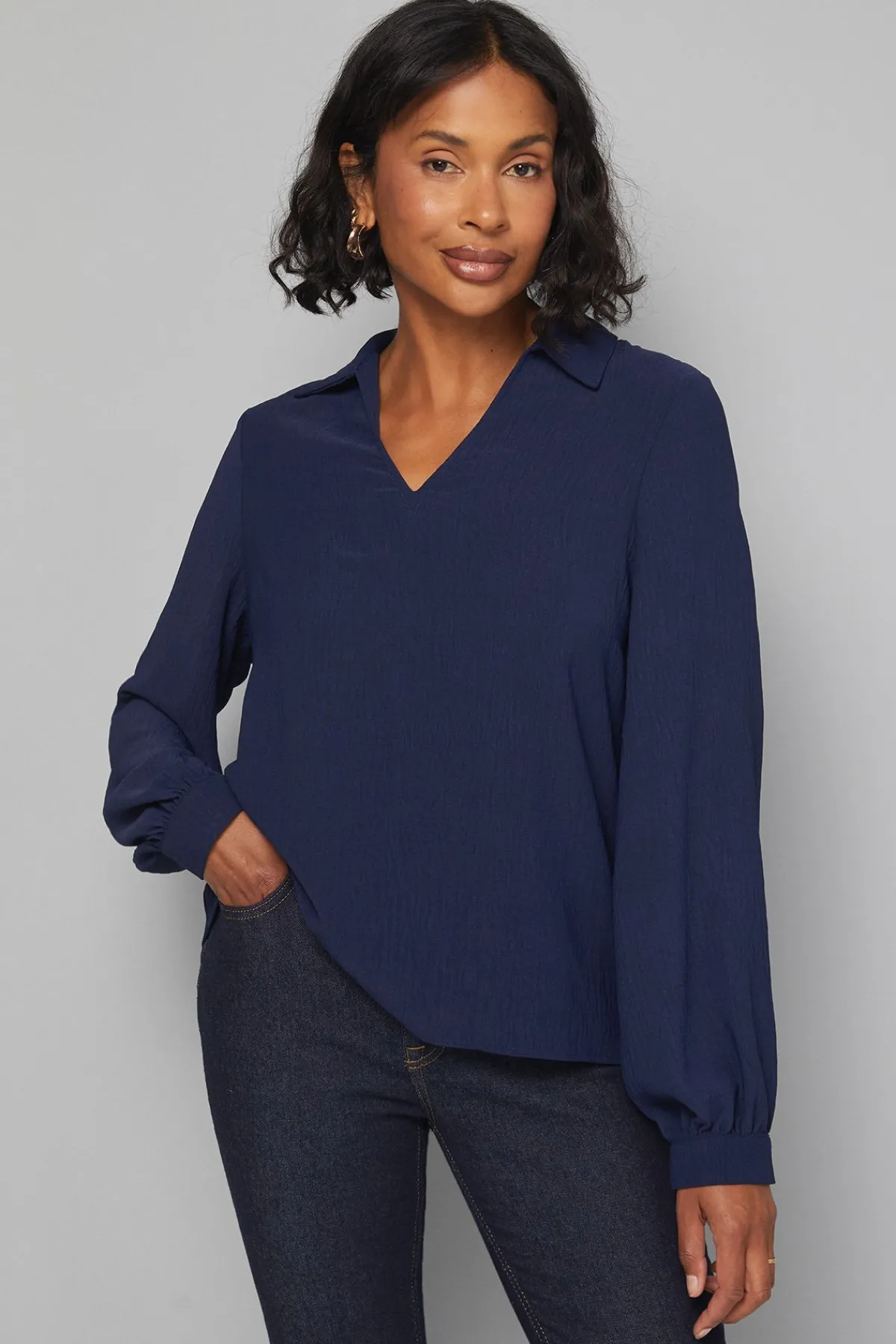 Wallis Blouse Tissée à Col<Femme Tops D’Automne|Tops