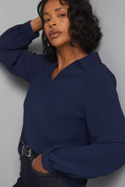 Wallis Blouse Tissée à Col<Femme Tops D’Automne|Tops