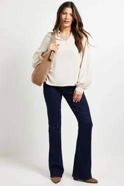 Blouse Tissée à Col