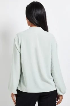Blouse Tissée Petite à Col Noué