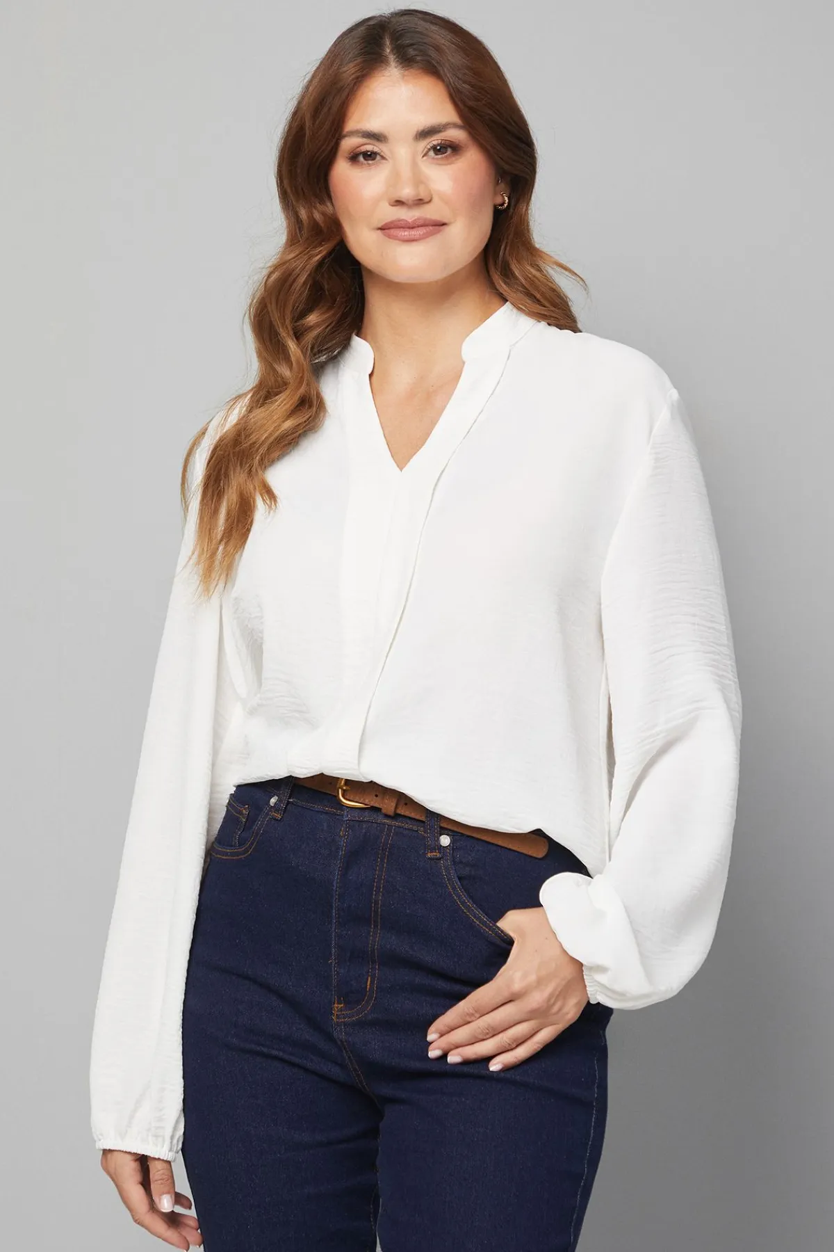 Wallis Blouse Tissée Sans Col<Femme Tops D’Automne|Tops