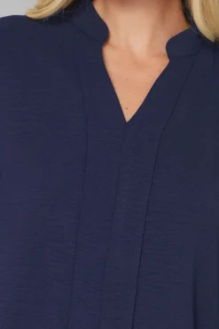 Blouse Tissée Sans Col Petite
