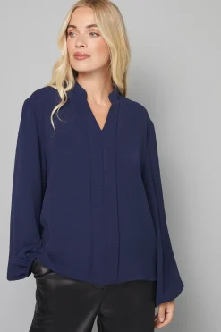 Blouse Tissée Sans Col Petite