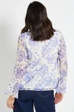 Wallis Blouse À Volants Avec Bordure En Dentelle Florale<Femme Satin Et Dentelle|Tops