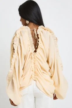 Blouse À Volants Avec Épaules Dénudées