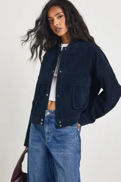 Blouson Aviateur en Daim Ample