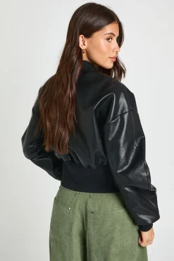 boohoo Blouson Aviateur En Synthétique<Femme Vestes & Manteaux|Bombers