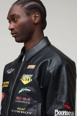 Blouson Aviateur Universitaire Tall En Synthétique Avec Badge Appliqué Rodéo