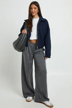 boohoo Blouson Bomber Aspect Laine À Col Étalé<Femme Vestes & Manteaux