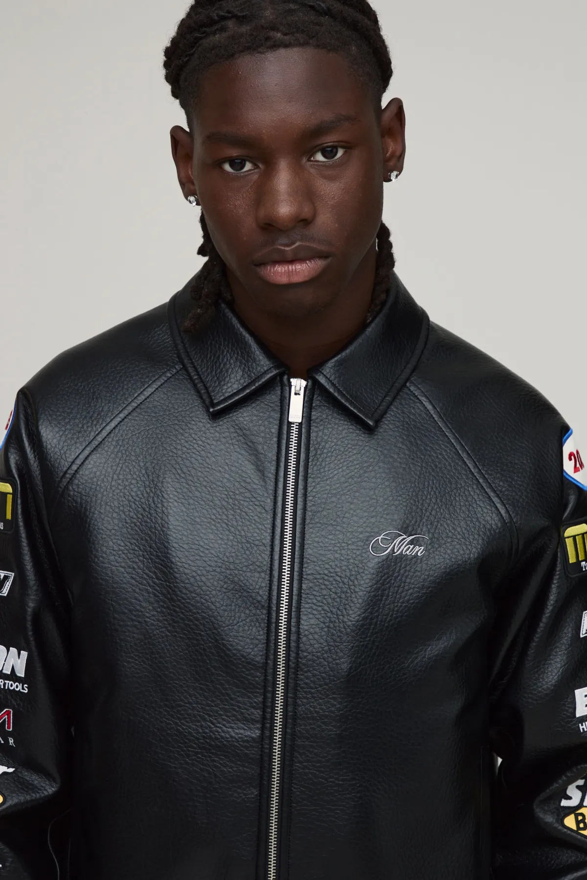 boohooMAN Blouson Bomber À Col Avec Écussons Rodéo Sur Les Manches<Homme Manteaux Et Vestes