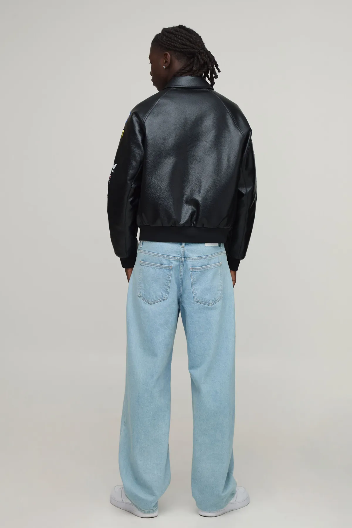 boohooMAN Blouson Bomber À Col Avec Écussons Rodéo Sur Les Manches<Homme Manteaux Et Vestes