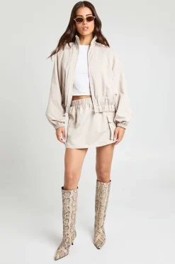 Blouson Bomber À Col Cheminée