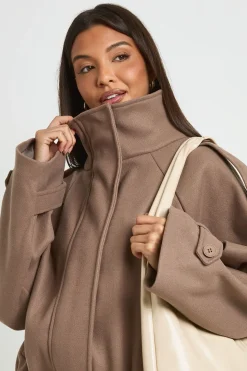 Blouson Bomber Col Cheminée Avec Détail Ceinture