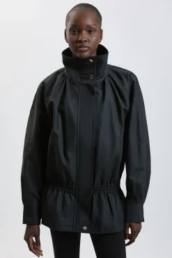 Blouson Bomber À Col Cheminée Motif Carreaux Trench Mix