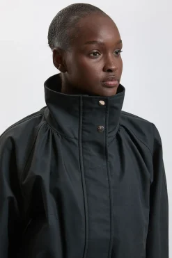 Blouson Bomber À Col Cheminée Motif Carreaux Trench Mix
