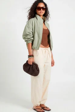 Blouson Bomber À Col Montant