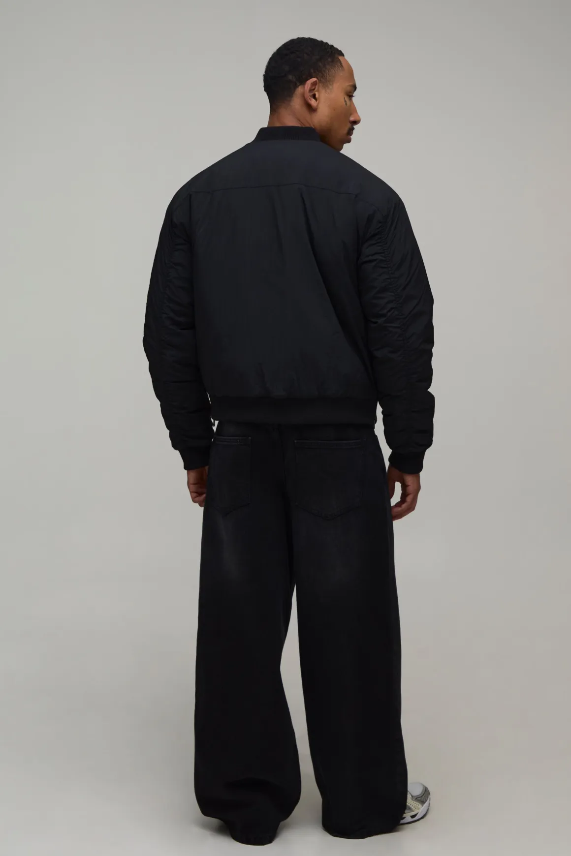 Blouson Bomber En Nylon À Fermetures Éclair Latérales Coupe Regular