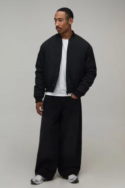 Blouson Bomber En Nylon À Fermetures Éclair Latérales Coupe Regular