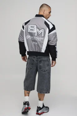 Blouson Bomber Moto En Nylon