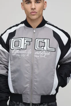 Blouson Bomber Moto En Nylon