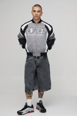 Blouson Bomber Moto En Nylon