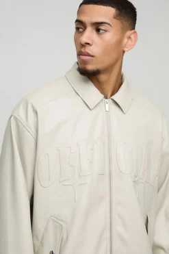 Blouson Bomber Officiel Surdimensionné en synthétique Gaufré à Col