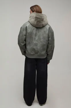 Blouson Bomber Réversible Surdimensionné À Casynthétiqueche En Synthétique Et Synthétiquecuir