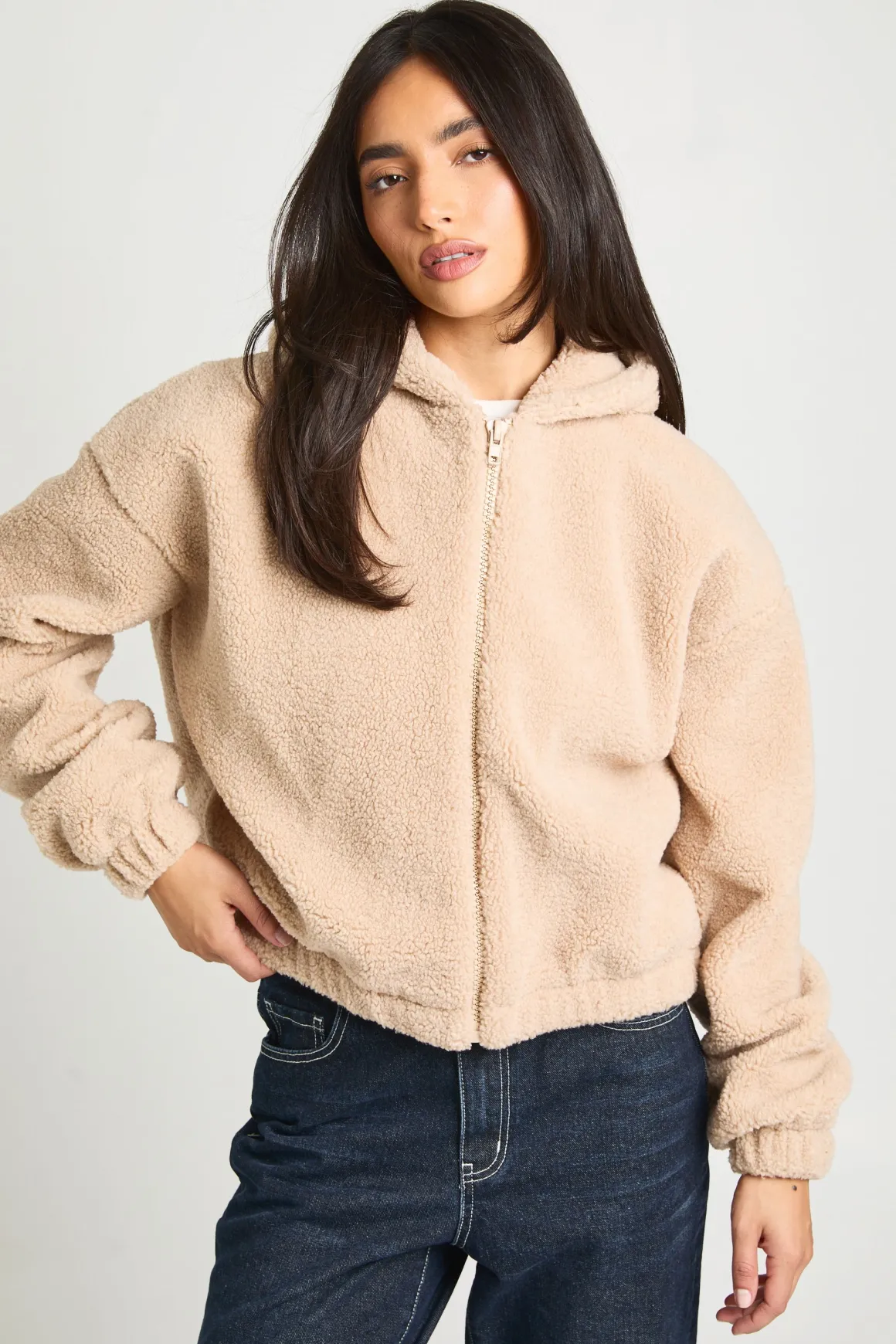 Blouson Bomber Teddy À Casynthétiqueche