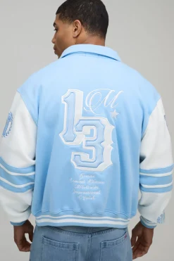 Blouson Bomber Varsity Jersey Appliqué Boxy 13
