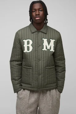 Blouson Harrington Quilté Appliqué Regular Fit