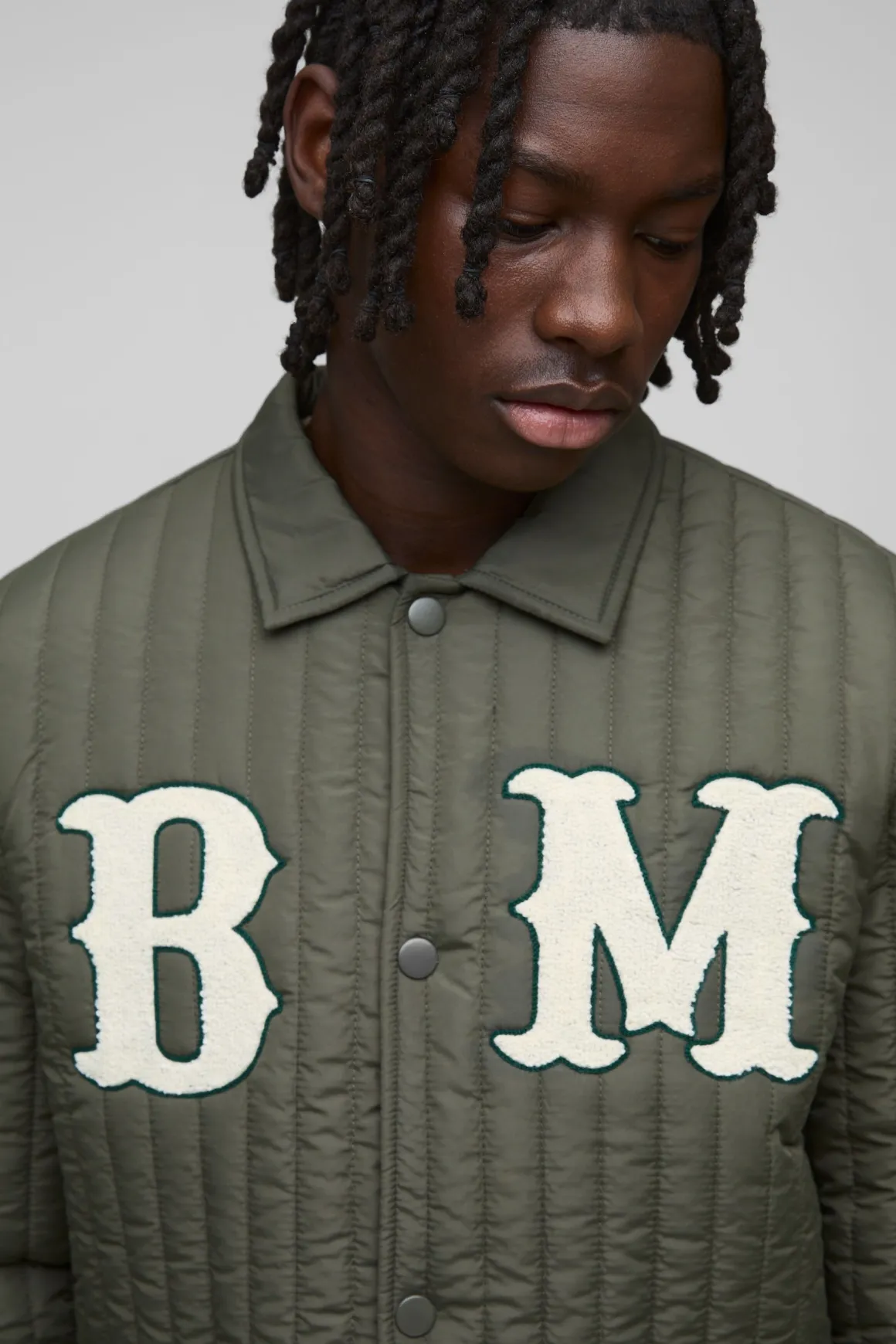 Blouson Harrington Quilté Appliqué Regular Fit