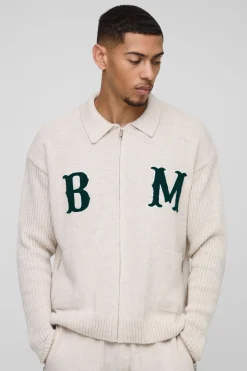 BM Oversized Boucle Tricotée Harrington Jacket