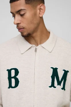 BM Oversized Boucle Tricotée Harrington Jacket