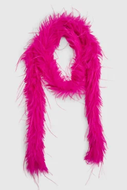 Boa En Fausses Plumes Rose