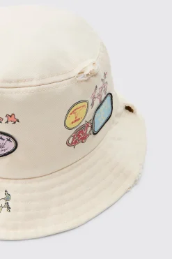 boohooMAN Bob Imprimé Avec Patchs Appliqués<Homme Chapeaux, Gants Et Écharpes
