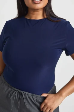 boohoo Body Ajusté Slinky Double Épaisseur Grande Taille<Femme Tops