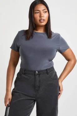 Body Ajusté Slinky Double Épaisseur Grande Taille