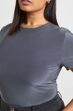 Body Ajusté Slinky Double Épaisseur Grande Taille