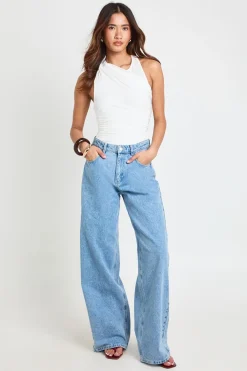 boohoo Body Asymétrique Froncé Avec Empiècement En Mesh<Femme Tops
