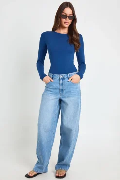 boohoo Body Basique À Manches Longues Et Col Rond<Femme Basiques|Tops