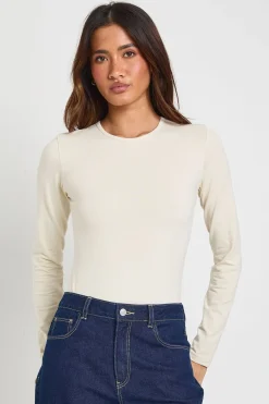 boohoo Body Basique À Manches Longues Et Col Rond<Femme Basiques|Tops